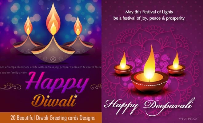 25 Beautiful Diwali Greeting cards Design and Happy Diwali Wishes 2020