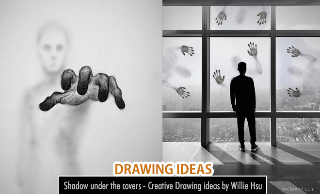 Shadow under the covers - Creative Drawing ideas by Willie Hsu