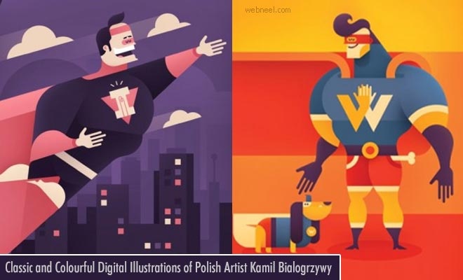 Classic and Colourful Digital Illustrations of Polish Artist Kamil Bialogrzywy