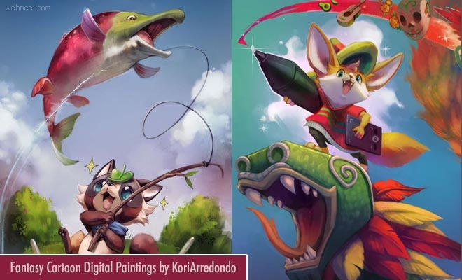 15 Fantasy Cartoon Digital Paintings by Mexican Artist KoriArredondo