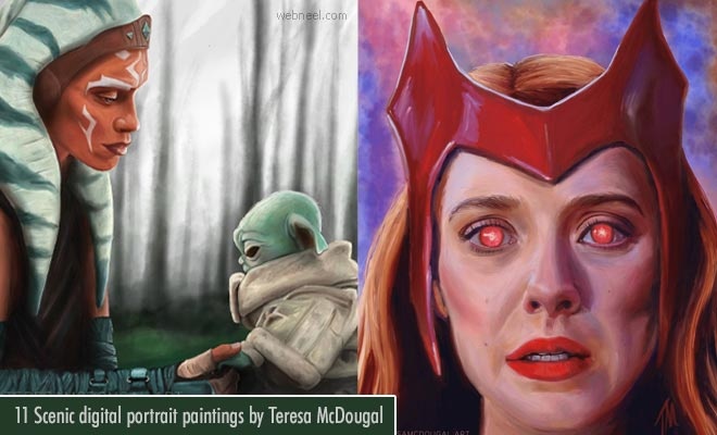 Mysticism unraveled through Vibrant Colors - Digital Portrait Paintings by Teresa McDougal