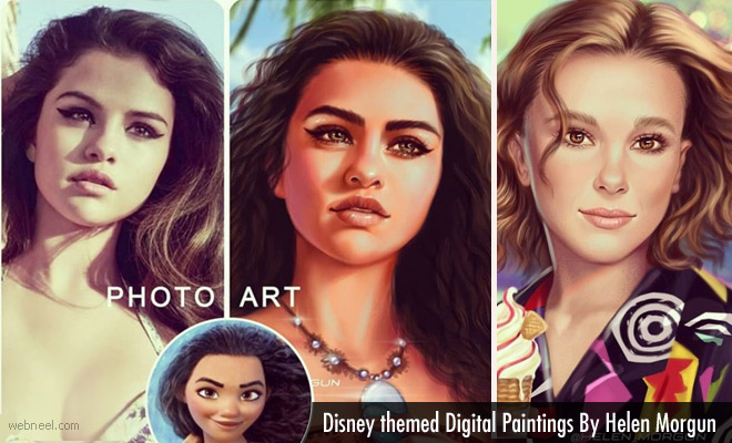 Photo to Art - Disney Cartoon-Themed Digital Paintings By Russian Artist Helen Morgun