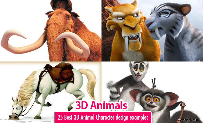 25 Best 3D Animals and Character Design Examples for Your Inspiration