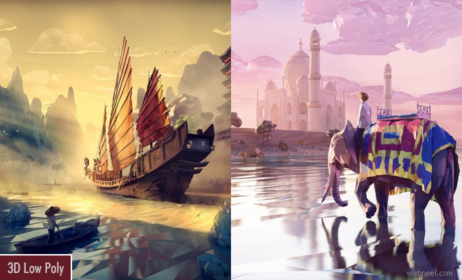 Mind-Blowing 3D Low Poly illustrations by Poland 3d artist Mat Szulik