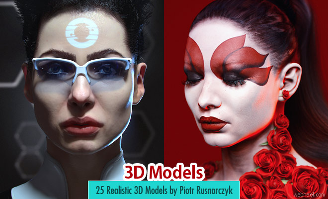 25 Futuristic 3D Models design by Piotr Rusnarczyk