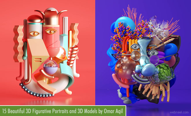15 Beautiful 3D Figurative Portraits and 3D Models by Pakistani CGI Artist Omar Aqil