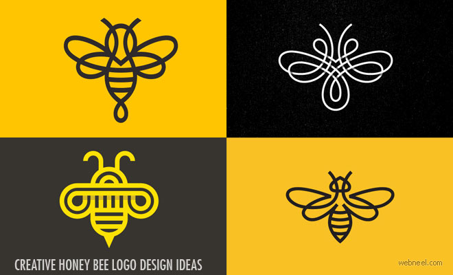 25 Creative Honey Bee logo design ideas from Top Designers