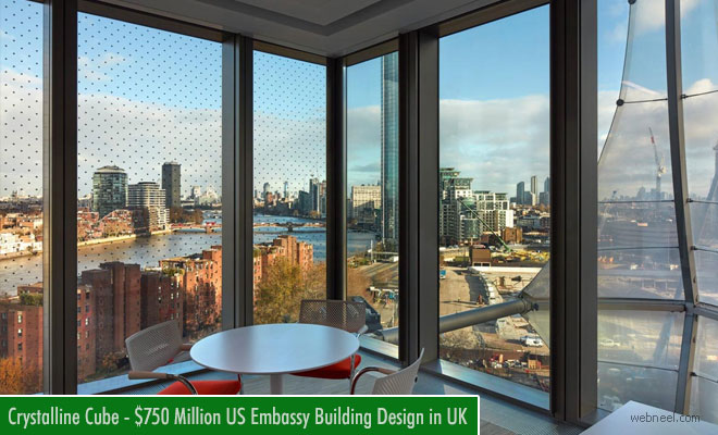 Architecture Design - $750 Million Crystalline Cube Building Designed for the US Embassy in London Completed