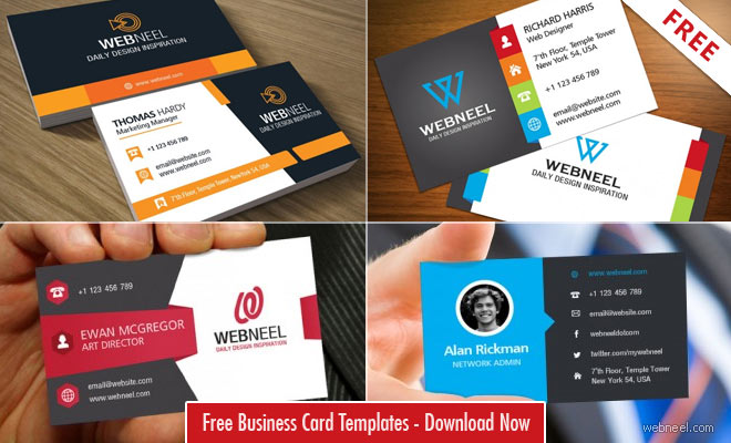 40 Professional Free Business Card Templates with source files - Download PSD AI EPS