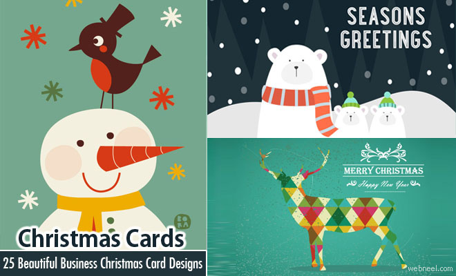 25 Beautiful Business Christmas Card Designs
