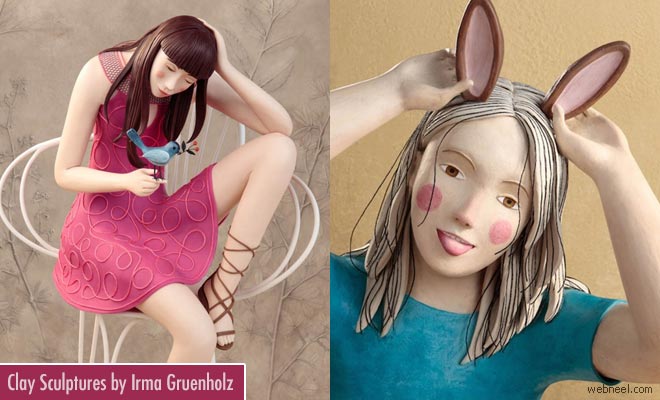 20 Beautiful and Realistic Clay Sculptures by Irma Gruenholz