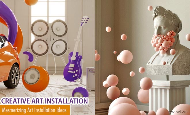 Mesmerizing Installation visualizes music as pastel pink bubbles by Federico Picci