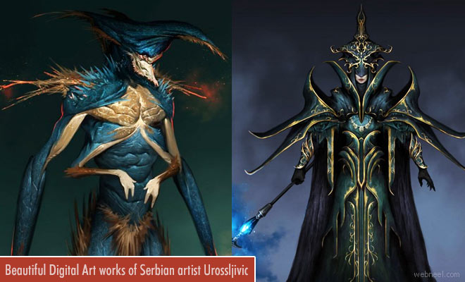 Beautiful Digital illustrations and Game character designs by Uros-Sljivic
