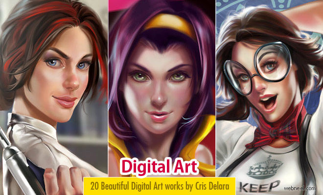 50 Stunning Digital Paintings and Comic Art works by Cris Delara