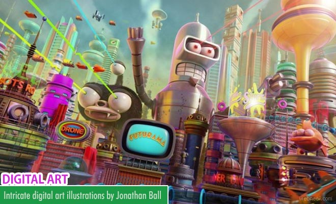 Stunning and intricate Digital Art illustrations by Jonathan Ball