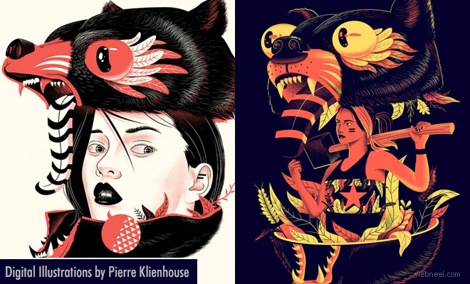 Swanky Digital Illustrations and Artworks by Pierre Klienhouse