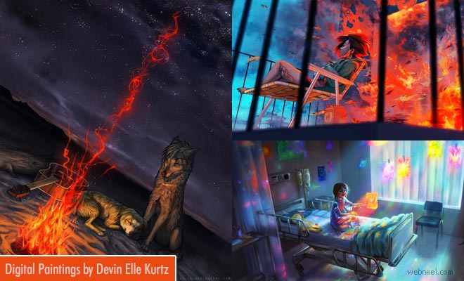 Colorful and Vibrant Digital Paintings by Devin Elle Kurtz