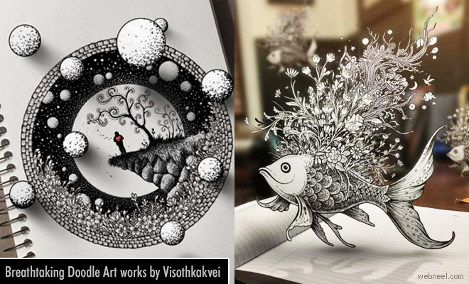 Breathtaking Doodle Art works by USA artist Visothkakvei