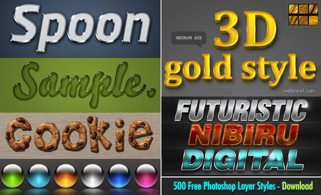 500 Free Photoshop Layer Styles For Designers - Download Now
