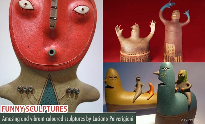 Funny and creative Ceramic Sculptures by Luciano Polverigiani