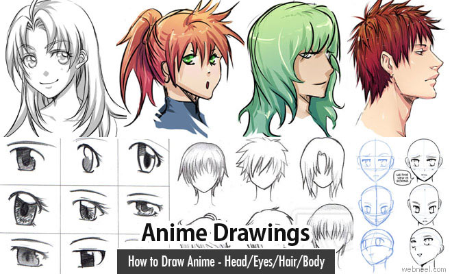 How to Draw Anime Tutorial with Beautiful Anime Character Drawings
