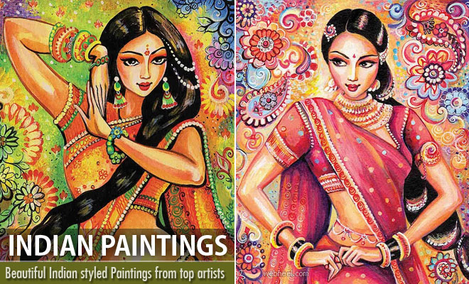 25 Beautiful and Stunning Indian Paintings from top artists