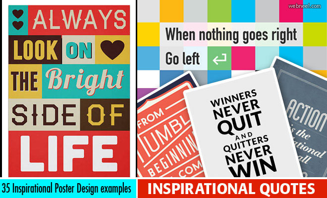 35 Inspirational Quotes and Poster Design examples for your inspiration