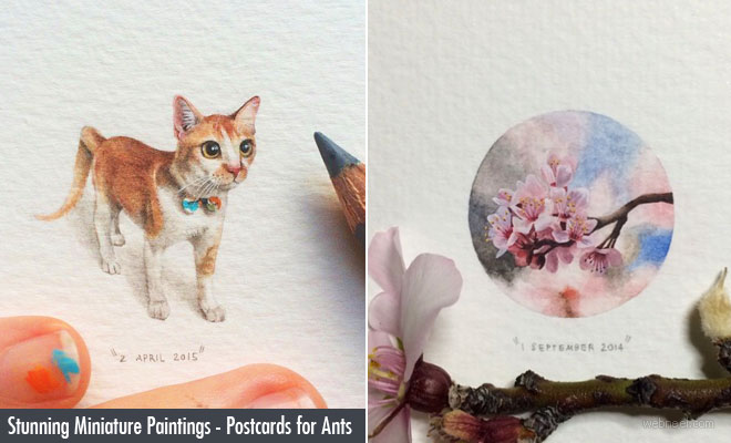 Stunning Miniature Paintings by Lorraine Loots - Postcards for Ants
