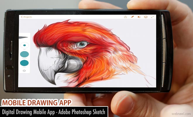 Digital Drawing Mobile App - Adobe Photoshop Sketch