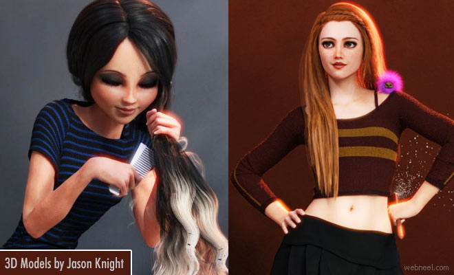 Cute 3D Models and 3D Character design ideas by Jason Knight