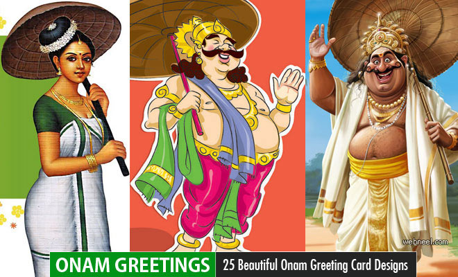 25 Beautiful Onam Greeting Card Designs and Onam Wishes