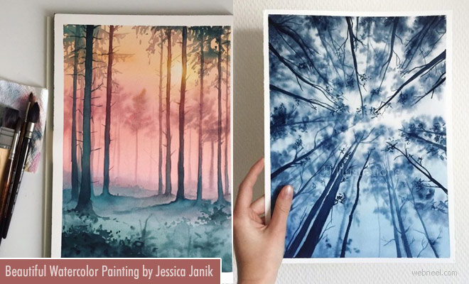Beautiful Watercolor Paintings by German artist Jessica Janik