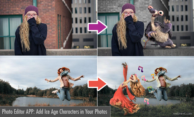 Photo Editor App - Chill With Your Favorite Ice Age Characters in Your Photos