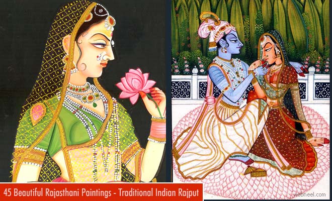 45 Beautiful Rajasthani Paintings - Traditional Indian Rajput Paintings - Part 2