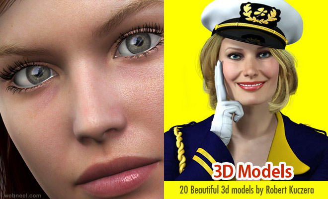 20 Beautiful 3D Models from Robert Kuczera's 3D Character Animation Studio