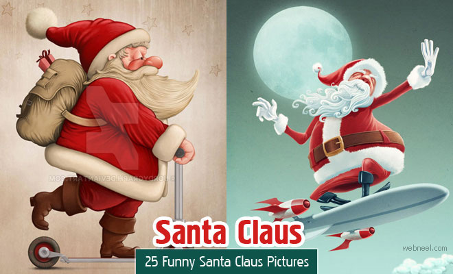 25 Funny Santa Claus Pictures and Digital Artworks for you