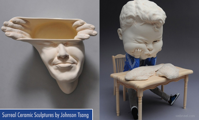 Open Mind - Surreal Ceramic Sculptures by Johnson Tsang