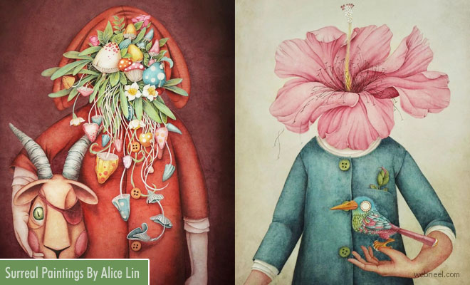 15 Surreal and Vibrant Watercolor Paintings by Alice Lin