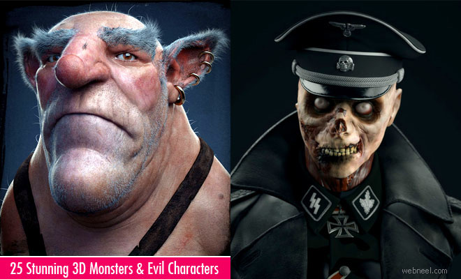 25 Stunning 3D Monsters and Evil Characters for your inspiration