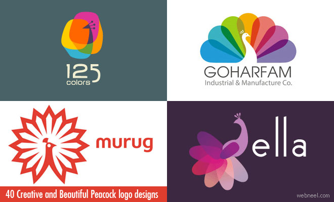 40 Creative and Beautiful Peacock logo designs for your inspiration