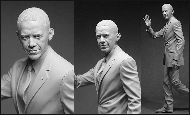 Realistic Sculptures by Adam Beane - Barack Obama