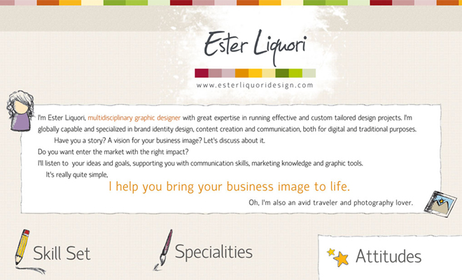 Visual Resume Design with Hand-Drawn Style and Clear Personal Branding