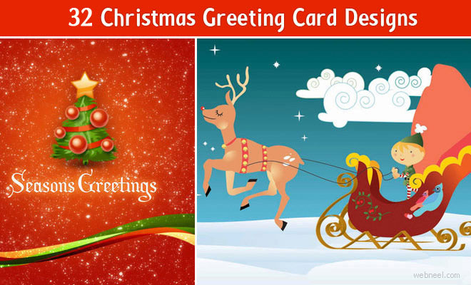 32 Creative Christmas Greeting Cards for your inspiration