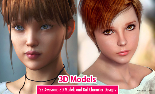 25 Awesome 3D Models and Girl Character Designs for your inspiration