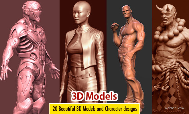 20 Beautiful 3D Models and Character Designs for your inspiration