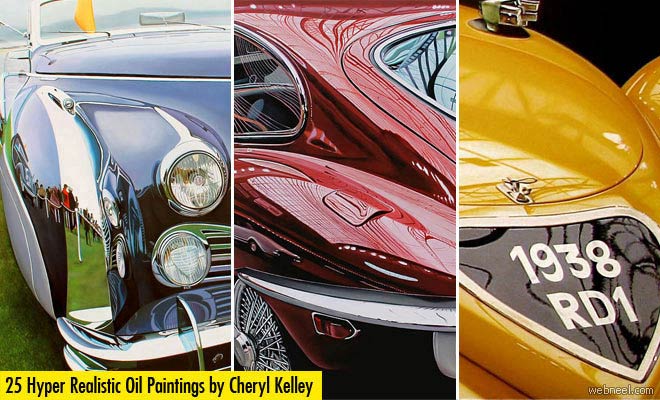 25 Extraordinary Hyper Realistic Car Paintings by Cheryl Kelley