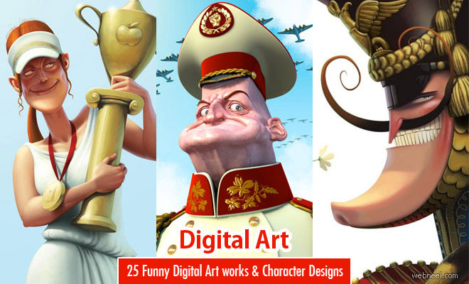 25 Funny Digital Art works and Digital illustration by Denis Zilber
