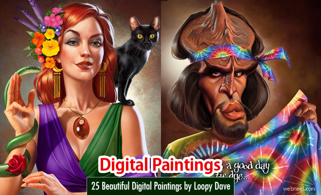 25 Beautiful Digital Paintings and illustrations by Loopy Dave
