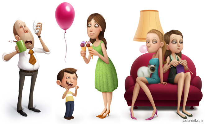 15 Beautiful 3D Character Designs and Digital Illustrations by Max Kostenko