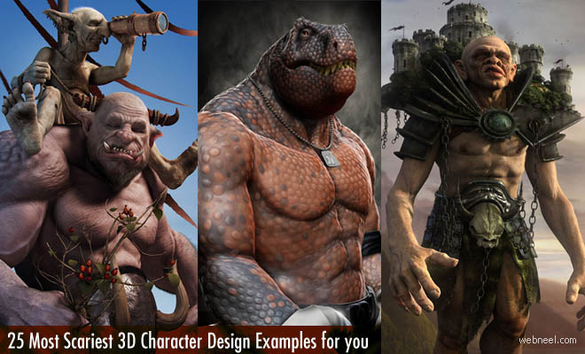 25 of the Scariest 3D Monster Character Design Examples for your inspiration